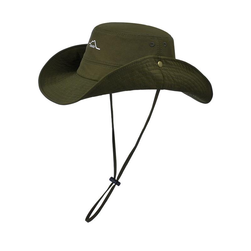 New Waterproof Quick-drying Bucket Hat Summer Eaves Sun Protection Hat Men and Women Outdoor Mountaineering Fishing Shade Cowboy Hat