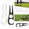 Golf Divot Tool Sturdy Stainless Steel Premium Putting Alignment Stadium Supplies Groove Cleaner Portable Pitch Mark Repair Fork