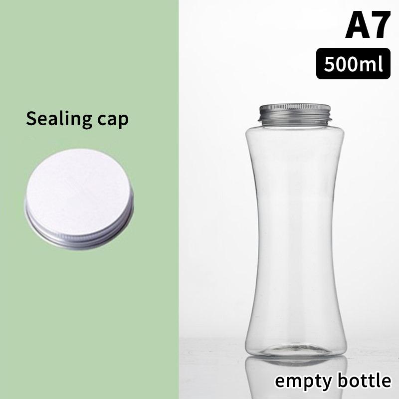 400/500Ml Portable Fruit Juice Cold Brewed Tea Bottle Transparent Plastic Beverage Bottle Disposable Milk Tea Bottle
