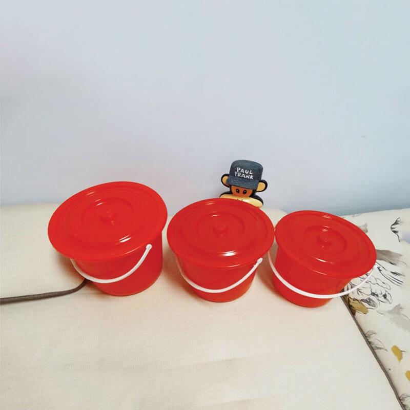Homeglen Small Red Plastic Buckets (10-Pack)