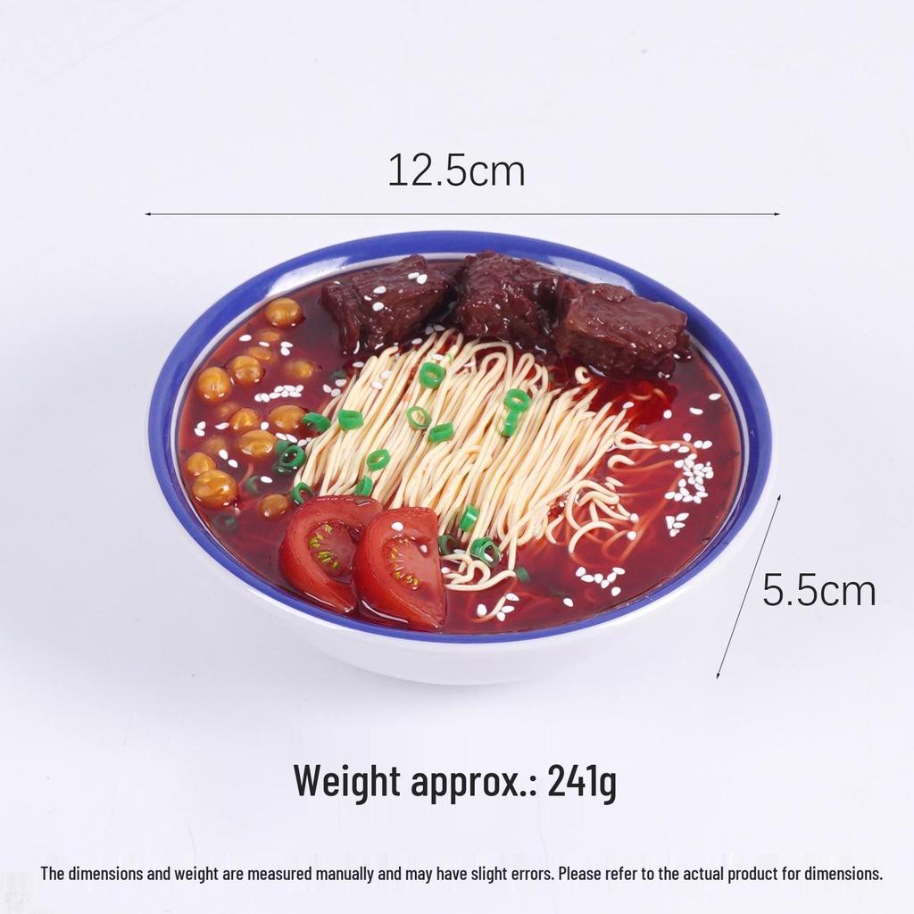 1:1 Lanzhou Lamian Fake Noodles Model - Big Bowl Beef & Seafood Display Prop