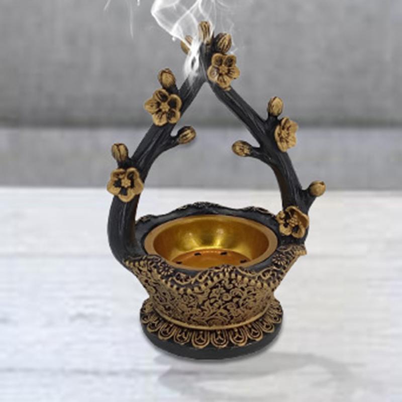 

Resin Incense Burner Holder Artistic Incense Stand Flower Branch Incense Burners Home Statue Creative Crafts Desktop Ornaments United States