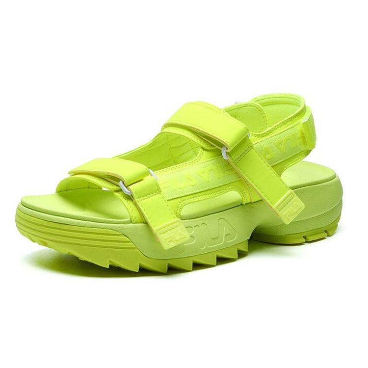 FILA Disruptor Sports Sandals Women Sandals Bright-Yellow F12W114538FYE
