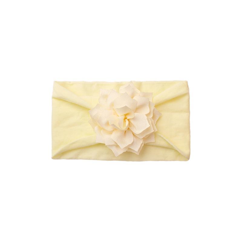 New flower soft baby headscarf, cute and comfortable solid color baby fontanelle headband, children's accessories
