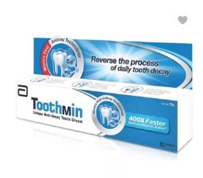 5er-Pack x Abbott Toothmin Zahnpasta, Anti-Karies-Zahncreme, 70 g