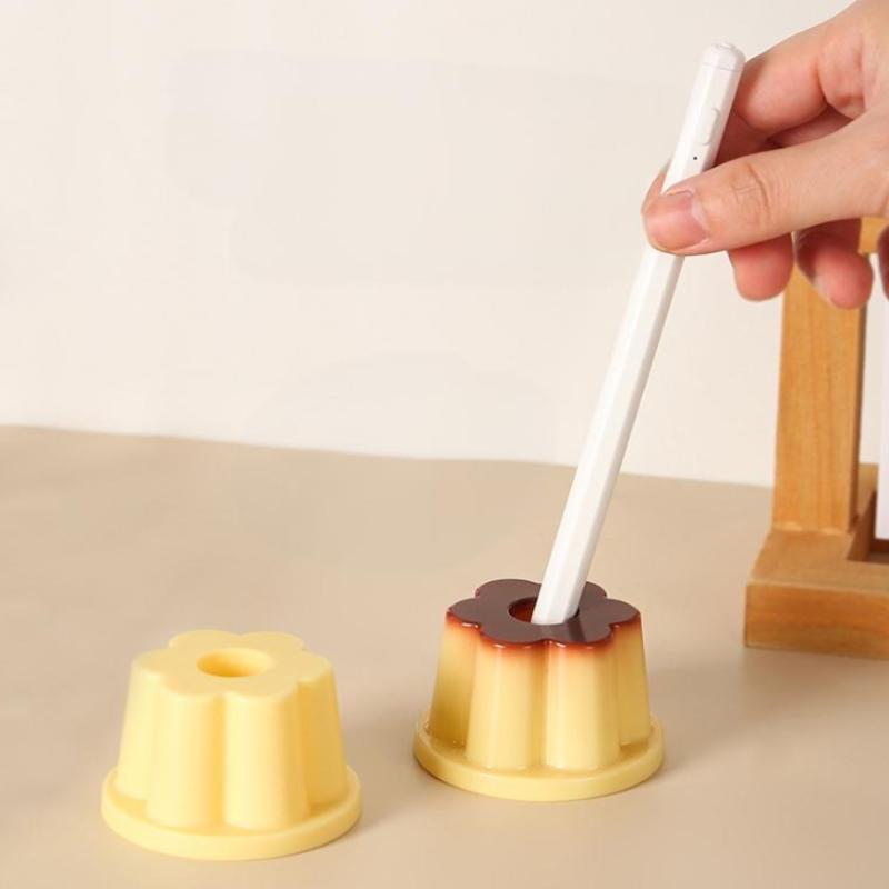 1Pc Cute Pudding Jelly-Shaped Multi-Functional Pen/Pencil Holder For Students Suitable S A Makeup Brush/Toothbrush Holder