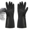 Thickened Black Latex Gloves: Acid & Alkali Resistant, Waterproof, Durable, Non-Slip, for Hair Dyeing and Car Washing.