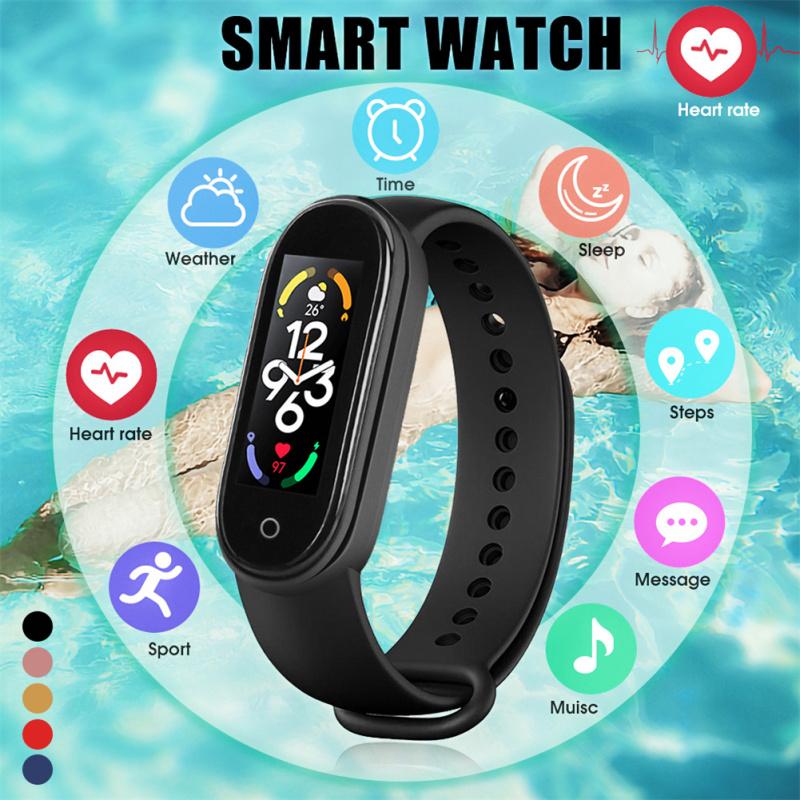 M7 Smart Watch Heart Rate Blood Pressure Monitor Waterproof Sports Watches Compatible For Android