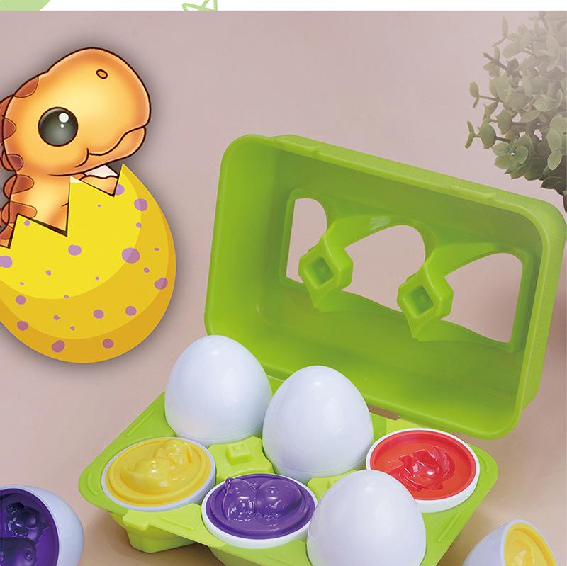 Cross-Border Baby Smart Egg Puzzle: Dinosaur Shape & Color Matching Educational Toy