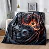 1pc The Epic Battle of Red and Black Dragons Cartoon Blanket Home Decorative Throw Gift for and Perfect for Couch .K090