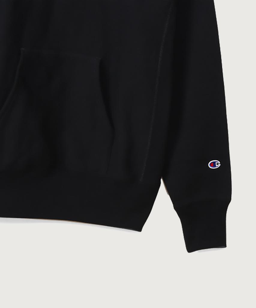 Reverse Weave Blu-Tack Regular Fit Fleece-Lined Hoodie Black