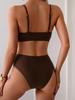 Women's Solid Color Sling Bikini - Simple & Sexy Two-Piece Swimsuit