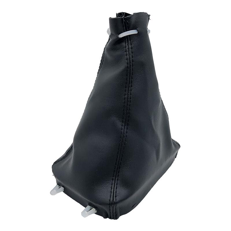 Schwarz/Silber 5/6 Gang Schalthebelknauf Leder Schaltsack Manschette Abdeckung Gehäuse Hebel Schalthebel Für SAAB 93 9-3 SS 2003-2012 Innenausstattung Ersatzteile