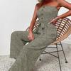 Damenmode-Overall mit Blumenmuster, sexy, trägerloser Overall