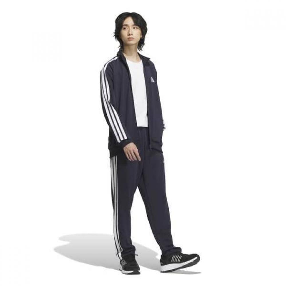 Adidas 3 Stripe Regular Fit Double Knit Track Jacket