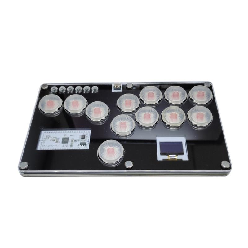 Fighting Stick Controller for PC SKY2040 FightingBox Mini Gaming Keypad Controller Arcade Joystick Versatile Responsive