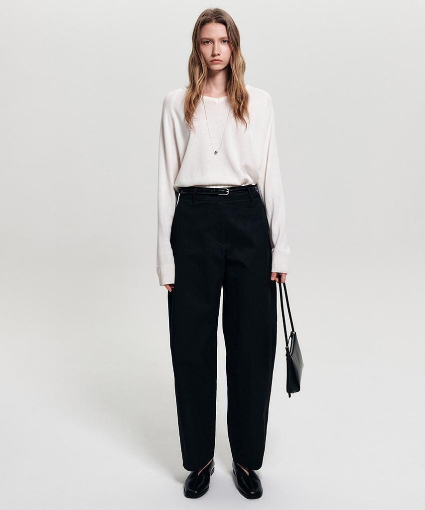 Lugkaeseuteu Linh Curved Cotton Pants_Black / Linh Curved Cotton Pants_Black