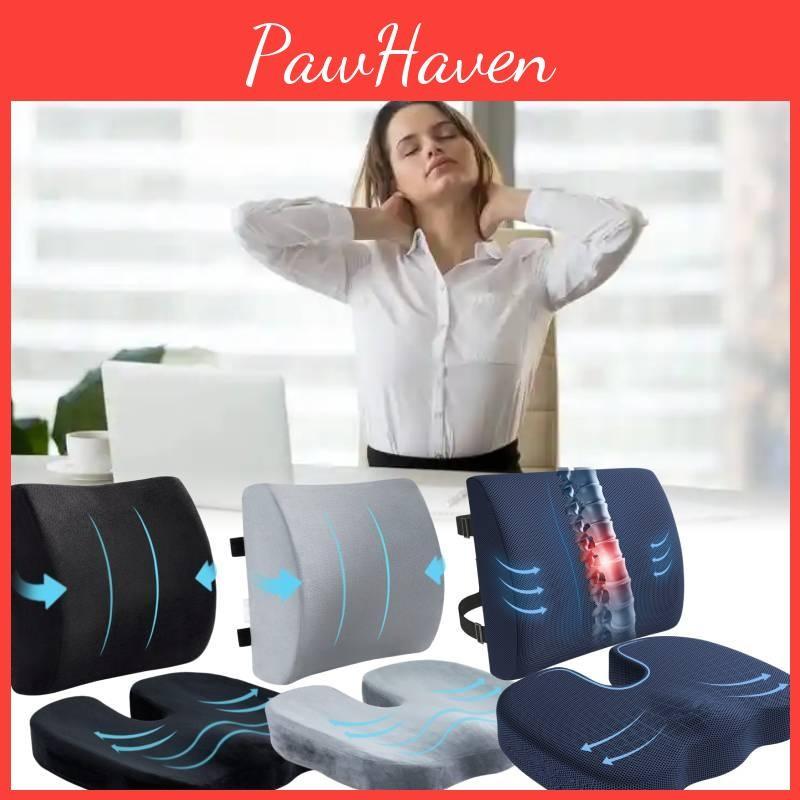 Orthopedic Memory Coccyx Foam Seat Cushion Lumbar Back Pillow Pain Relief Office