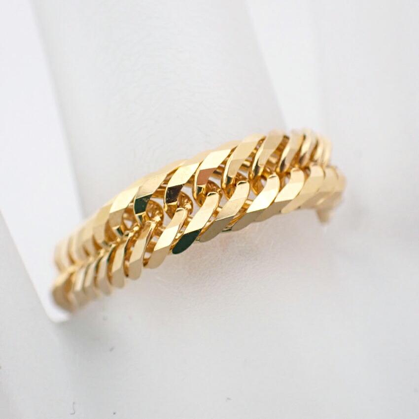 [Pre-owned] 18K Yellow Gold Kihei Ring, 3.27g, 12-sided Triple Ring, Size 18, Men's, Size 18.5, J91-8