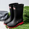 High-end Rain Shoes Men's Closed Rainproof Waterproof Shoes High Rain Boots Takeaway Rider Special Rubber Shoes Fishing Shoes