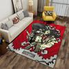 Led Zeppelin retro artwork on red background Non-slip rug suitable for living room and bedroom sofas