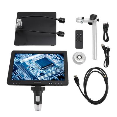 10.1 Inch IPS LCD Digital Microscope 1500X 20MP Coin Microscope Magnifier with 8 Adjustable LED Lights Remote Control