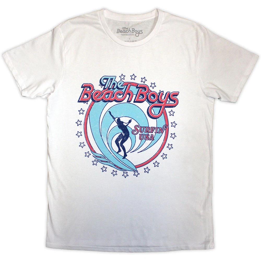 The Beach Boys Unisex T-Shirt: Surfin' USA Circle (White)