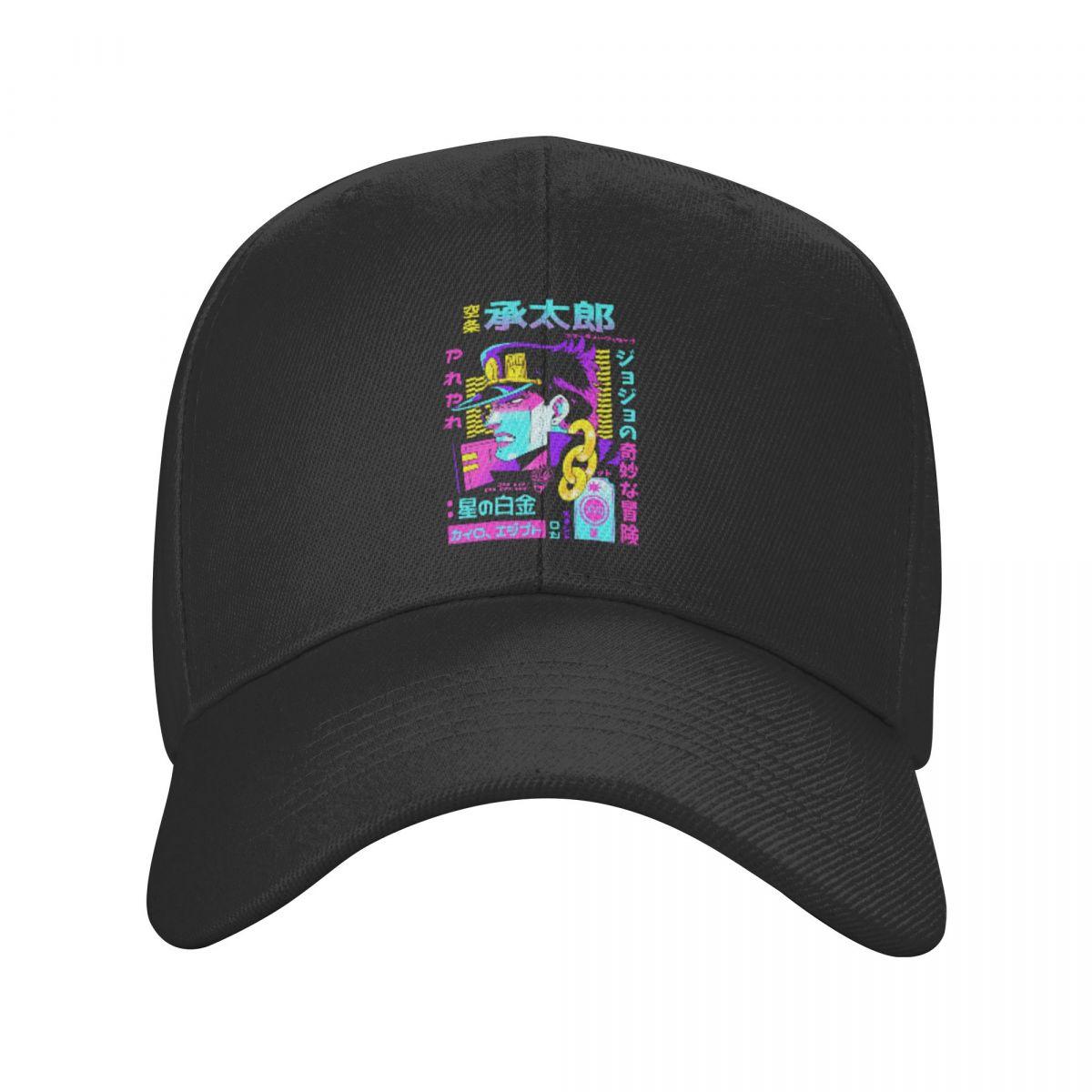 

Бейсбольная кепка Jojo Bizarre Adventure для взрослых Vaporwave Aesthetic Jotaro Kujo Manga, регулируемая шляпа для папы для женщин унисекс, кепки Snapback