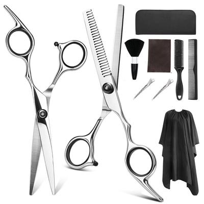 9Pcs/Set Professional Hairdressing Scissors Kit Hair Cutting Scissors Hair Scissors Tail Comb Hair Cape Hair Cutter Comb