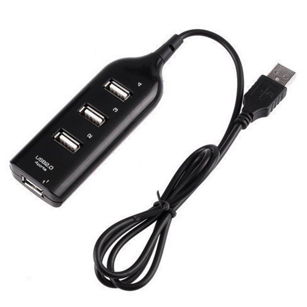 Sherry 480Mbps USB Compatible with PCs and Tablets Transmission, 4-Port High-Speed Hub, 2.0 Standard, Black,