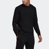 Adidas Casual Sports Series MUFC SSP CR Sweatshirt DP2328 Seitenbuchstaben-Print Rundhalsausschnitt Langlebig Langärmlig Herren-Sweatshirt Schwarz DP2328