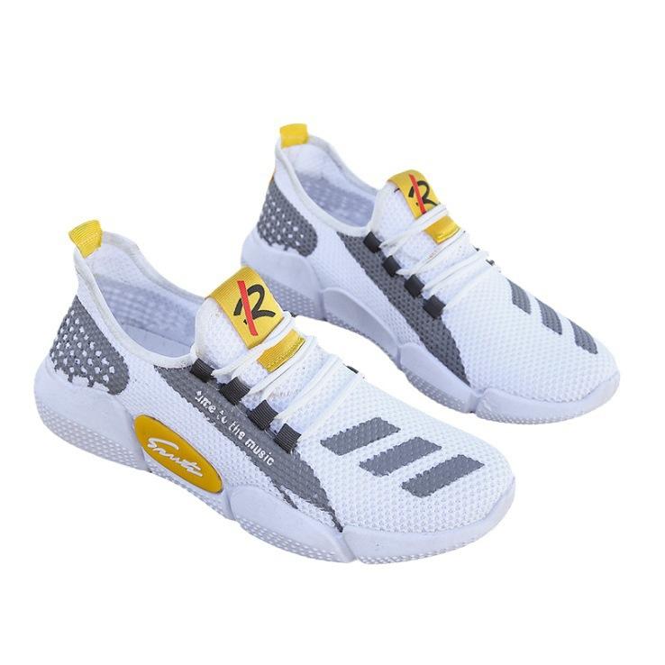 Zapatos de moda nuevo otoño transpirable malla tejida con mosca zapatos de moda de celebridad de Internet versión coreana para hombre deportivos ocio cómodos para correr zapatos de hombre
