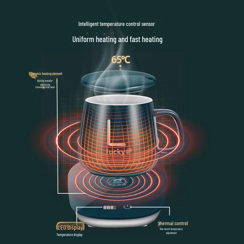 USB-Powered Multi-Speed Temperature Control Cup Warmer for Office & Home