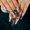 Halloween Press on Nails Coffin Fake Nails Press on Nails with Jelly Glues