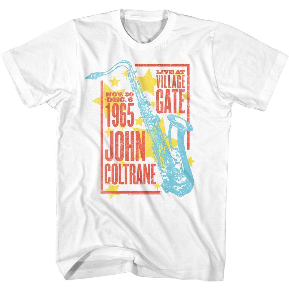 

John Coltrane Star Poster White Adult T-Shirt 4XL
