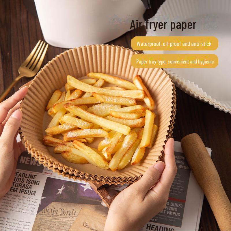 Airfryer Non-Stick Matpapirrunder av Matkvalitets Silikonolje