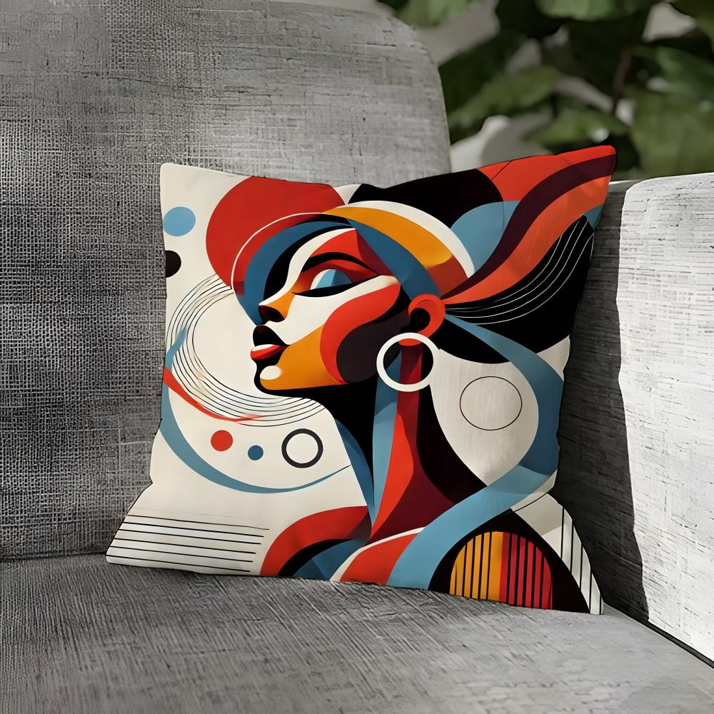 Illustration Of Diagonal Square Art Pillow Case Linen Pillows Case Cushions Case Sofa Pillows Case Decor Home