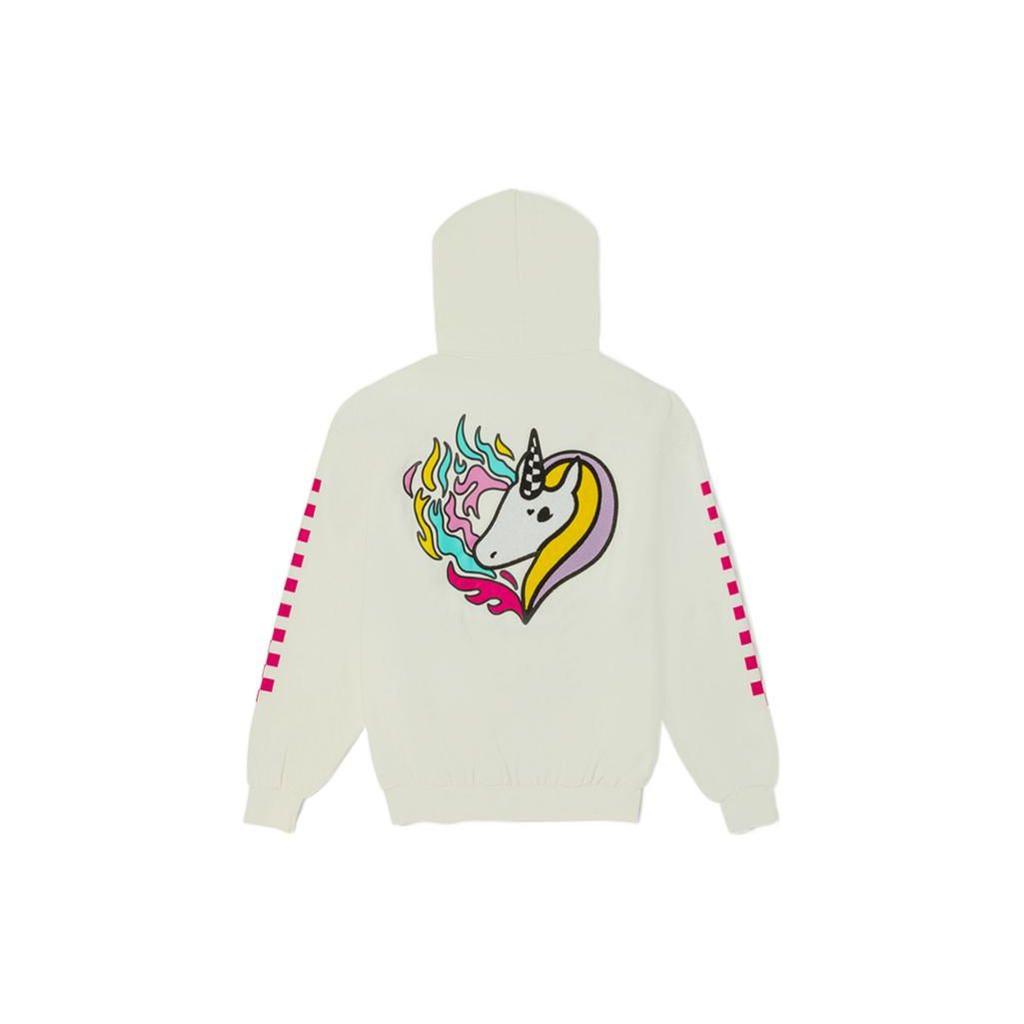 Vans Check Letter Print Hoodie Women Hoodies White VN0007VNFS8