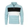 New Retro Men's Zipper Long-sleeved POLO Shirt Trendy Design and Temperament High-end Pullover