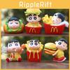 Shinchan Crayon French Fries Hamburg Toy Model Ornaments  Children Toy Art