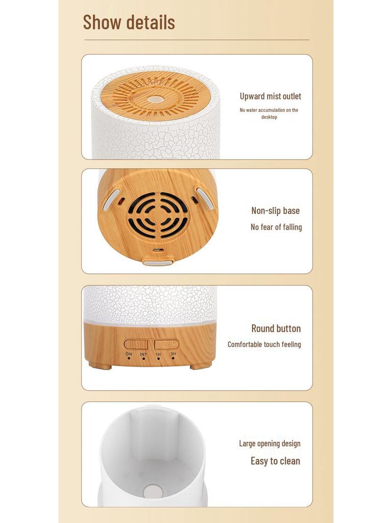 Crackle Ultrasonic Aroma Diffuser & Humidifier for Bedroom