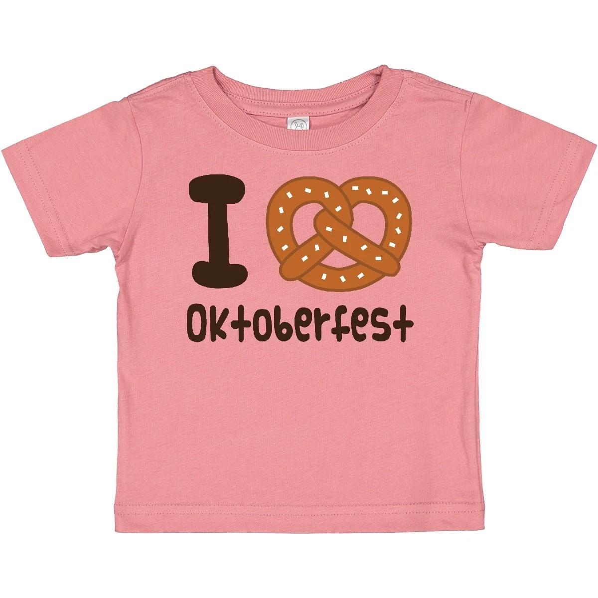 Inktastic I Love Oktoberfest Baby T-Shirt Heart Pretzel Cute Infant Tees Shower 130