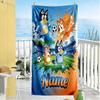 Soccer Fun Bluey Personalized Name Beach Towel Quick-Dry Soft Microfiber Suitable for Sports Travel Swimming Yoga Bathroom Beach And Pool