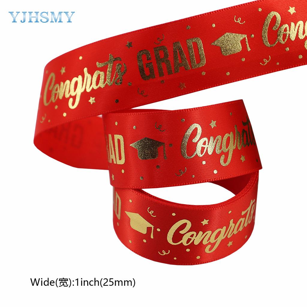 Ribbon Bronzing Congrats On Graduation Ribbons Congratulations Congrats Grad Decorative Ribbon Gift Wrapping
