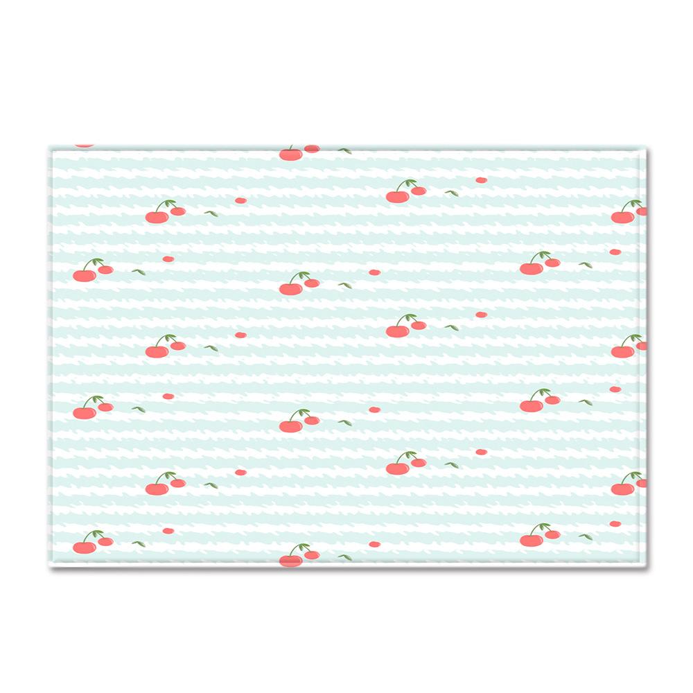 Striped Checked Large Carpet Feather Wind Bedroom Floor Mat