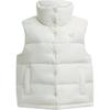 Solid Color Stand Collar Zipper Sleeveless Vest Women Vests White CV308-CRM