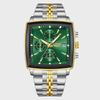 Top-Marke Luxus Herrenuhren Mode Militärisch Quadratisch Chronograph Quarz Armbanduhren Herren Sport Wasserdichte Uhr