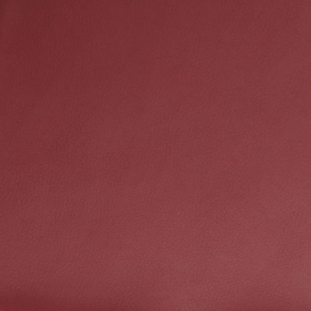 Massage Recliner with Rising Function Burgundy Artificial Leather