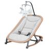 Thinkmax Bouncer Bouncing Seat for Babies 1 Month and 3 Adjustable No Assembly Cradle for Baby Gray 2-in-1 Up, Levels, Required, Foldable, Portable,