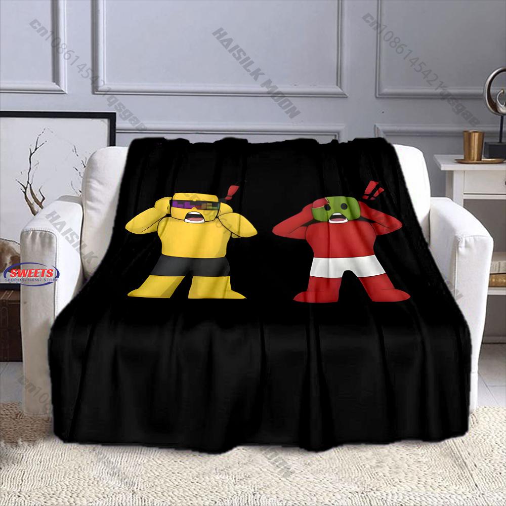 6 Sizes Funny S-Sunny and Mel0n Theme Printed Blanket for Son Daughter Husband,Room Sofa Chair Nap Blanket All Seasons Available